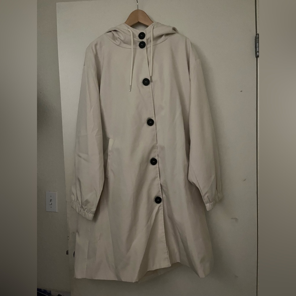 Cream Rain Coat